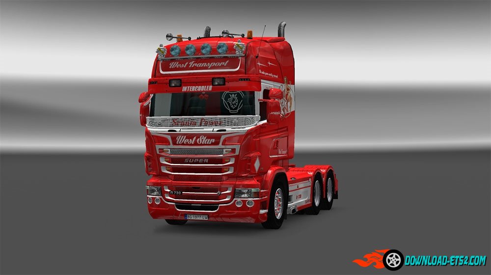 "West Star" skin for Scania Rjl V1.4