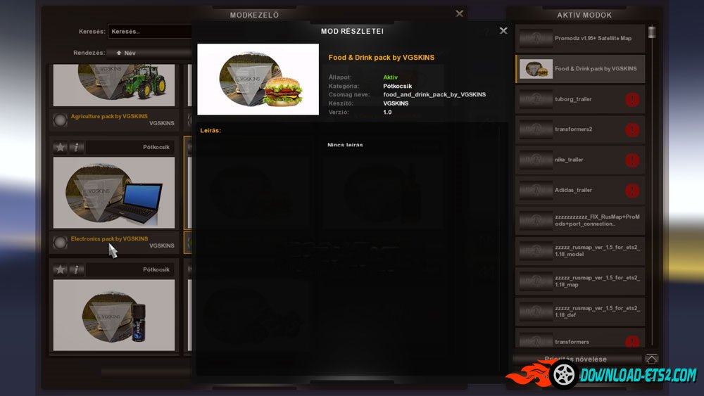 VGSKINS Food & Drink Trailers Pack