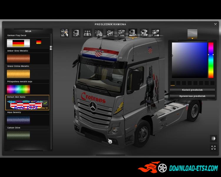 Mercedes Benz Actros MP4 with Ritter skin v1.2