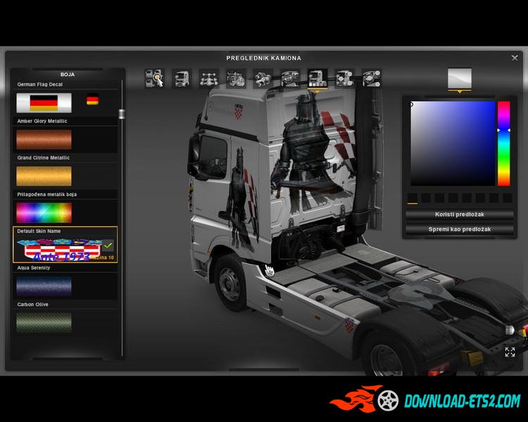 Mercedes Benz Actros MP4 with Ritter skin v1.2