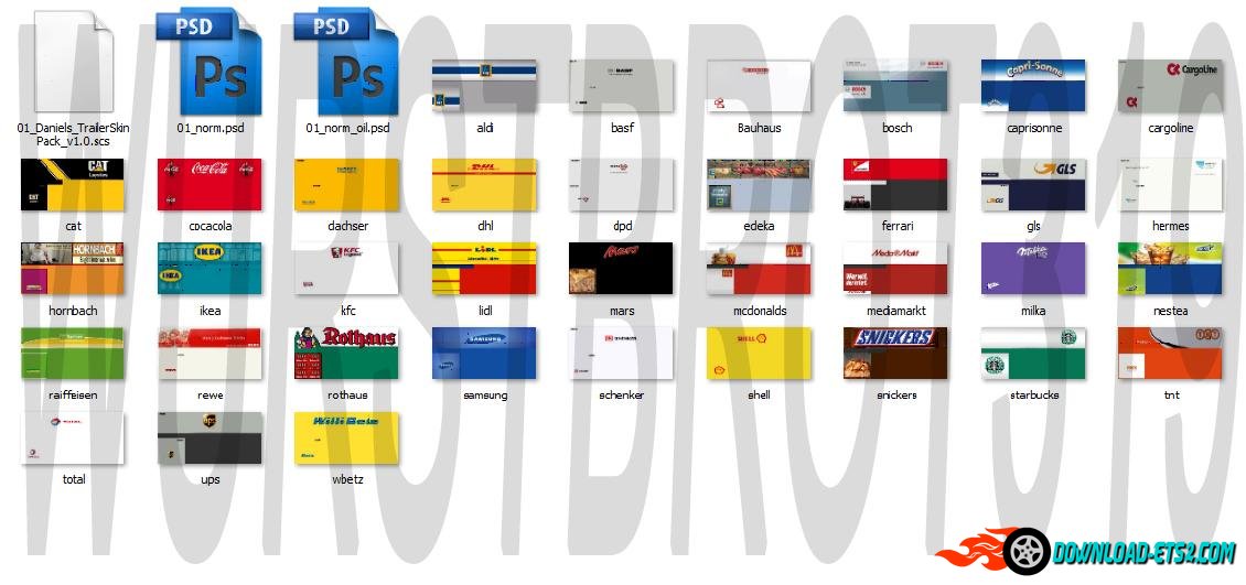 Daniels Trailer Skin Pack v1.0