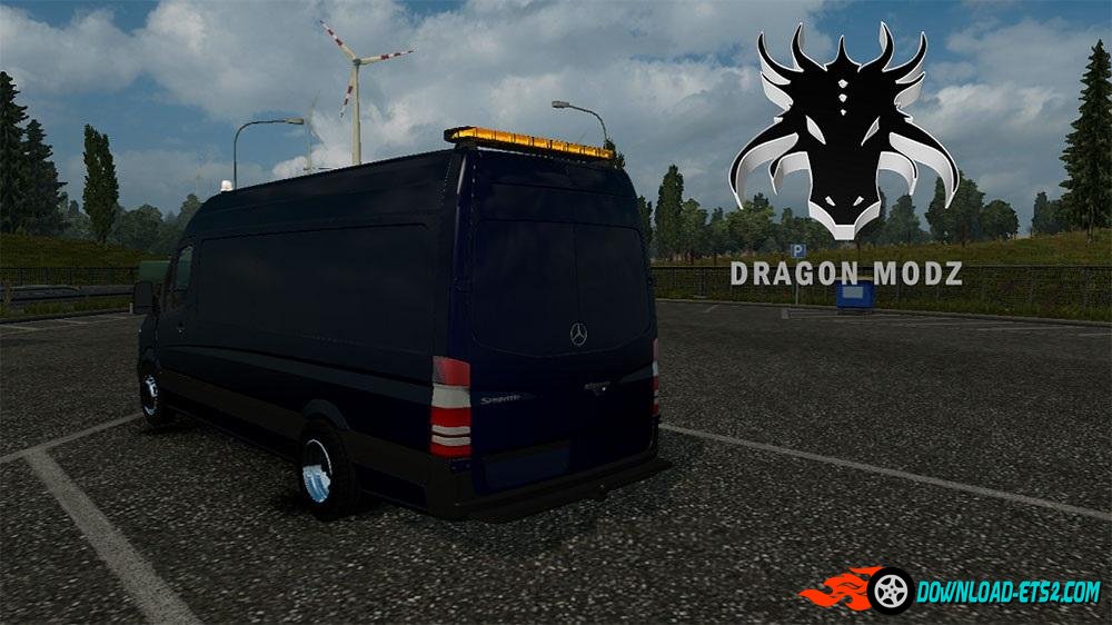 Mercedes Sprinter Long 2015 + Interior + DHL Skin v0.5 (Beta)