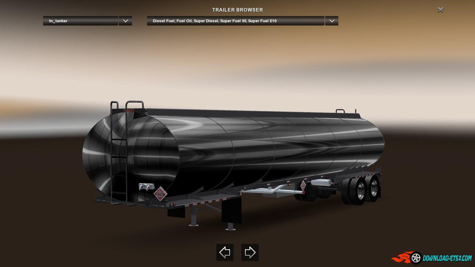 USA Chrome Tanker trailer