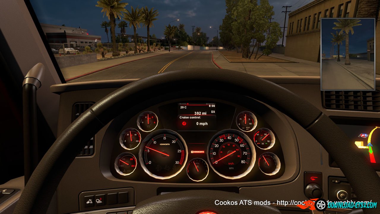 Custom Red-Black Sport Gauges for Kenworth trucks