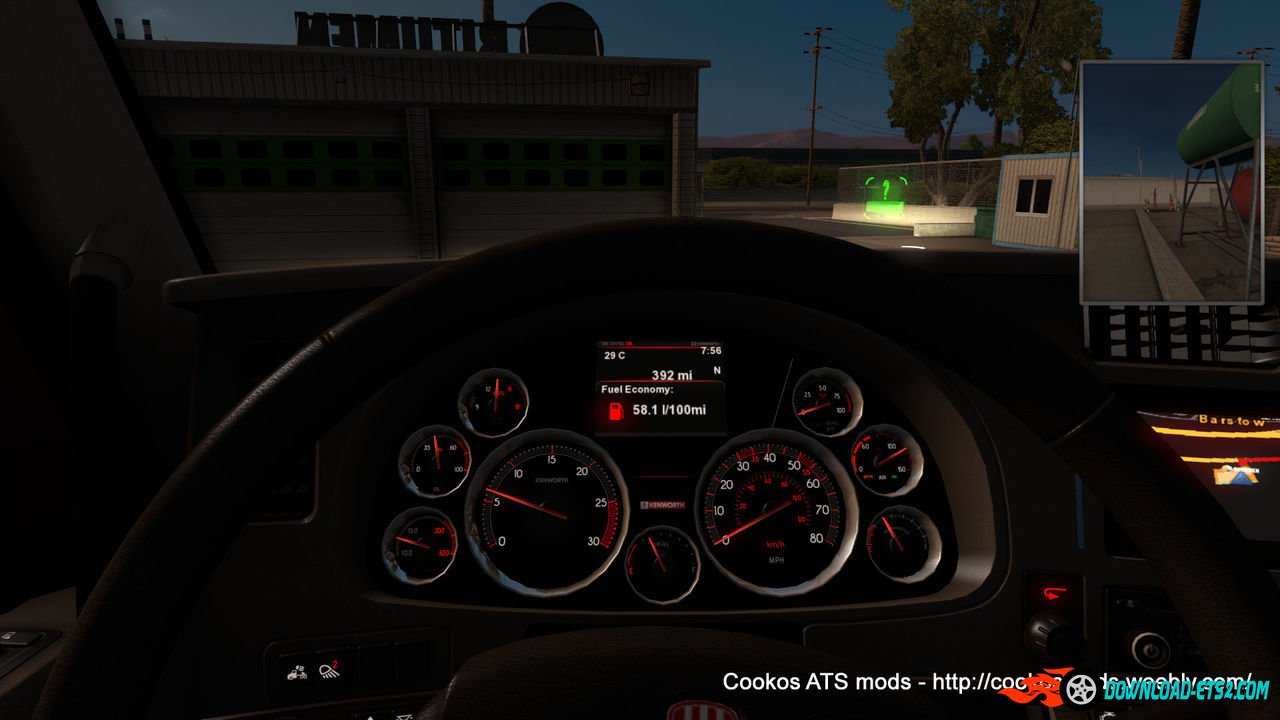 Custom Red-Black Sport Gauges for Kenworth trucks