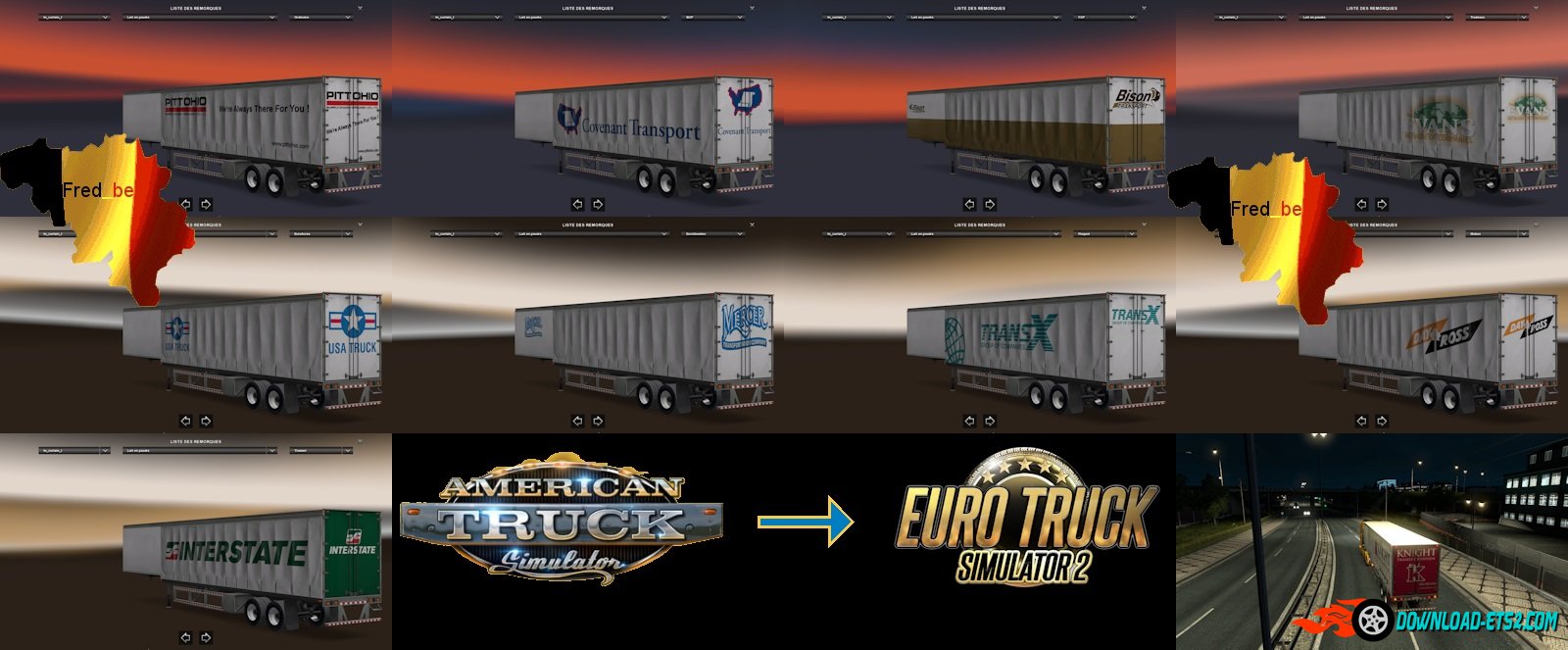 Trailers Pack Curtain ATS for ETS2
