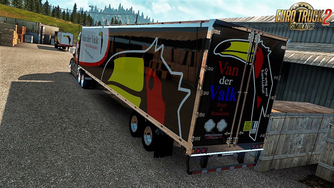 Freightliner Cascadia 2018 Van Der Valk US Skin + Trailer Van der Valk v1.0 (1.26.x)