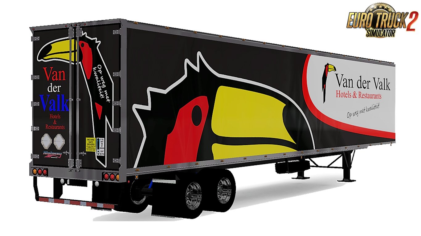 Freightliner Cascadia 2018 Van Der Valk US Skin + Trailer Van der Valk v1.0 (1.26.x)