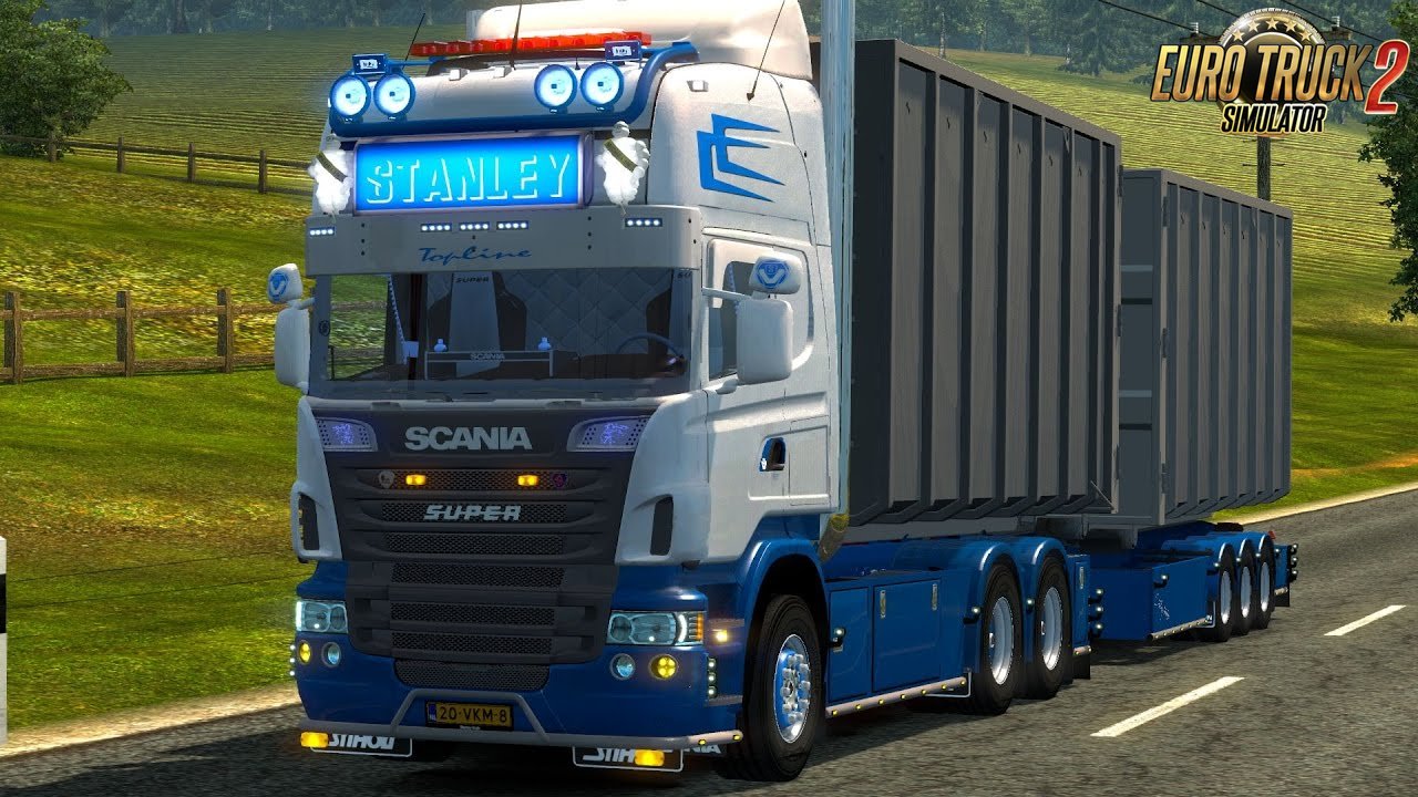 Scania R Abroll + Tandem + Load container v1.0 (1.27.x)