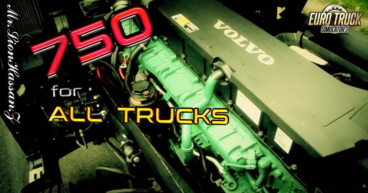 750 HP For ALL Truck ETS2 For Multiplayer v1.0