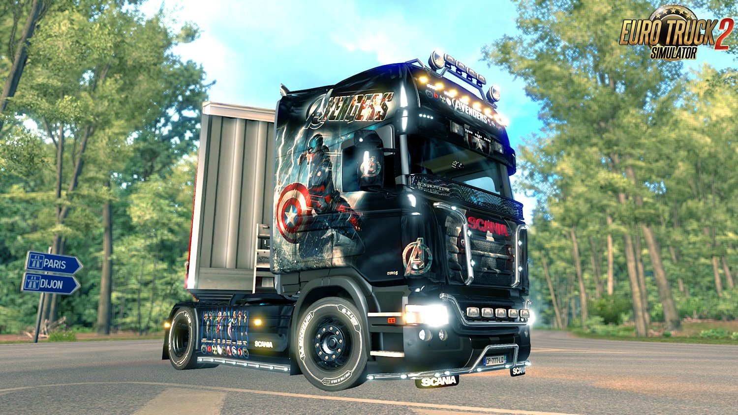 The Avengers & Captain America Skin for Scania RJL v1.0 by DafDriver (1.27.x)