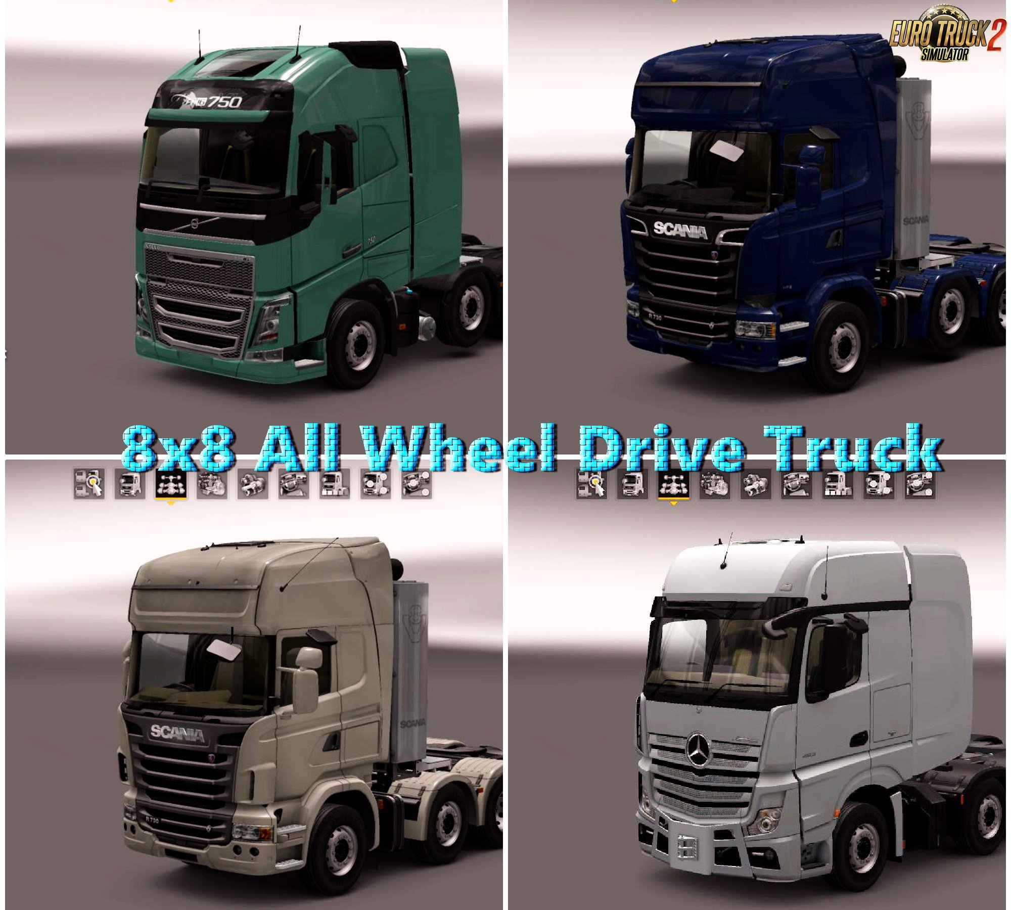 8x8 All Wheel Drive Truck v1.0 (1.27.x)