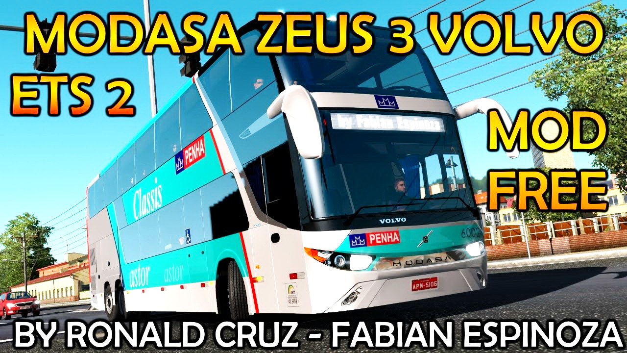 Bus Modasa Zeus 3 6x2 + Interior v1.0 (1.27.x)