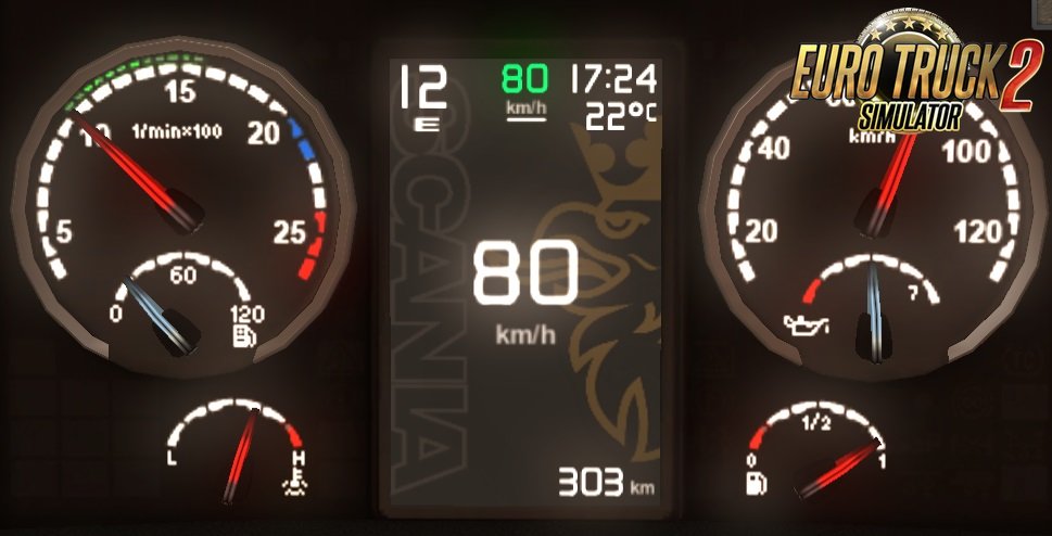 Scania Griffin Custom dashboard v1.2 by Piva