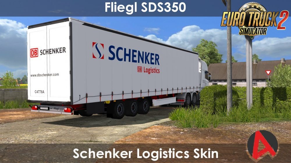 DB Schenker Logistics Skin for Fliegl SDS350 Mega Trailer in Ets2