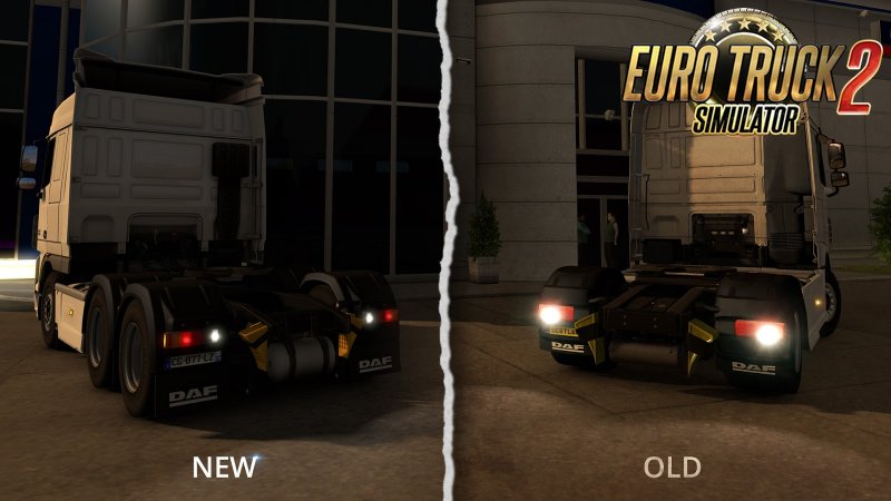 Better light flares for vehicles for Euro Truck Simulator 2
