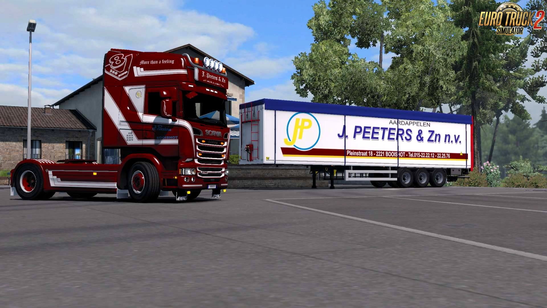 J. Peeters Combo Skin for Scania + Trailer v1.0 by DavyBerto (1.28.x)
