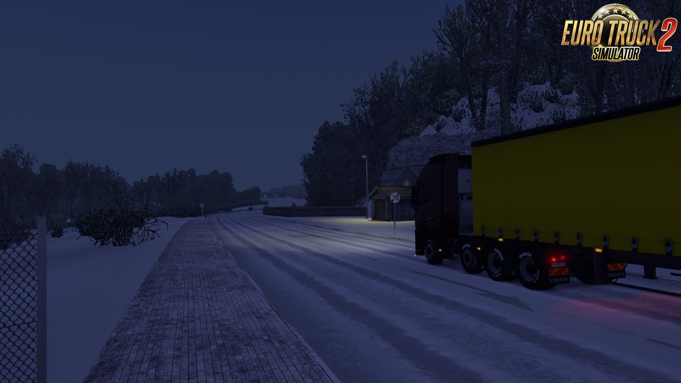 Winter addon for Realistic Graphics Mod v0.8 in Ets2