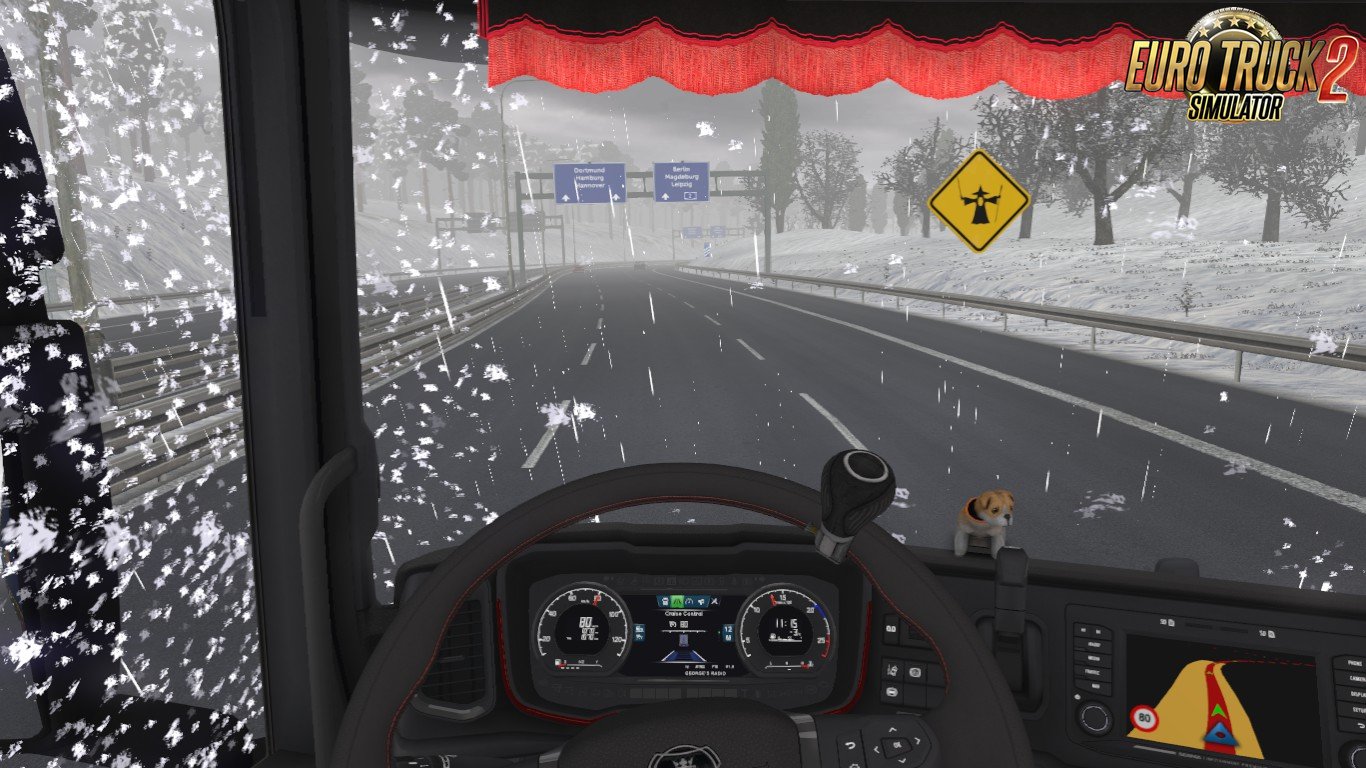 Winter addon for Realistic Graphics Mod v0.8 in Ets2