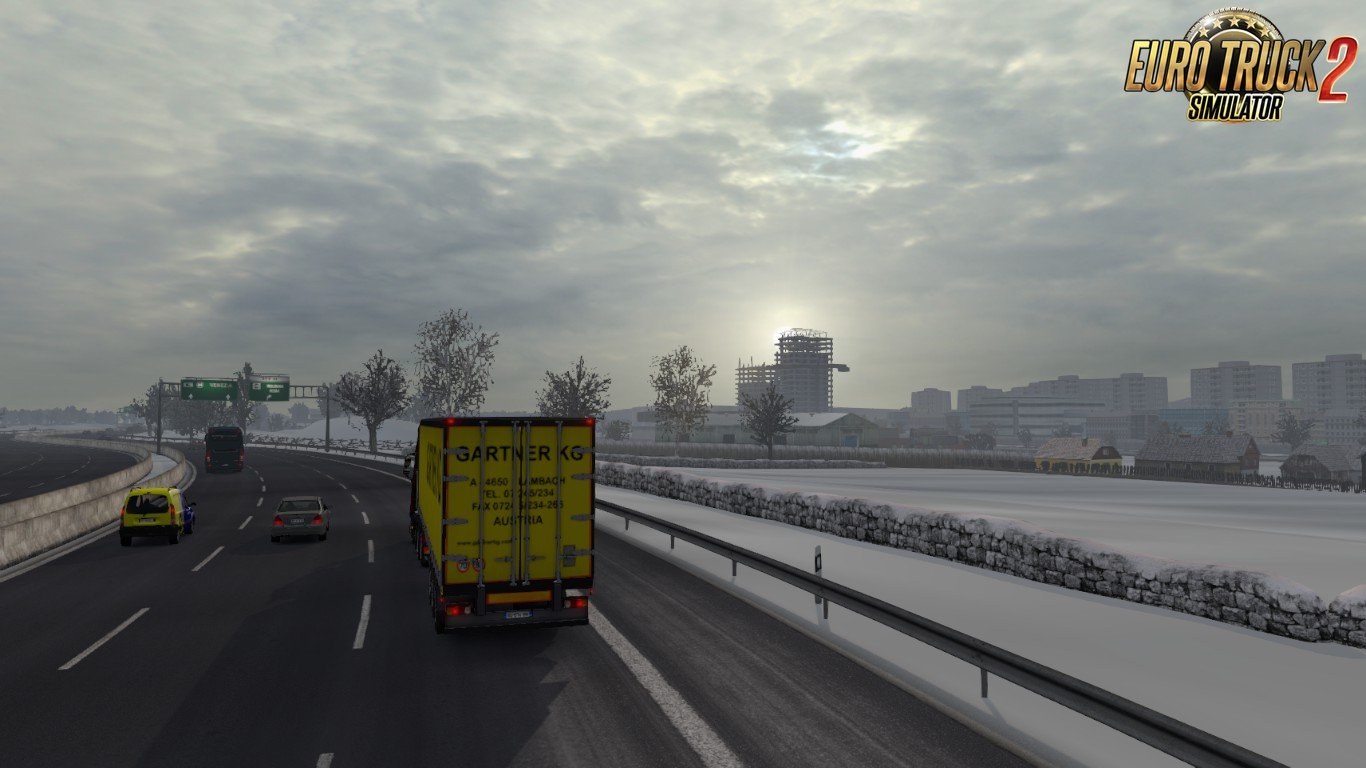 Winter addon for Realistic Graphics Mod v0.8 in Ets2