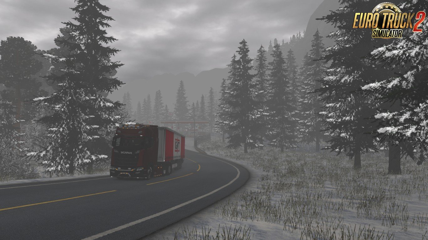 Winter addon for Realistic Graphics Mod v0.8 in Ets2