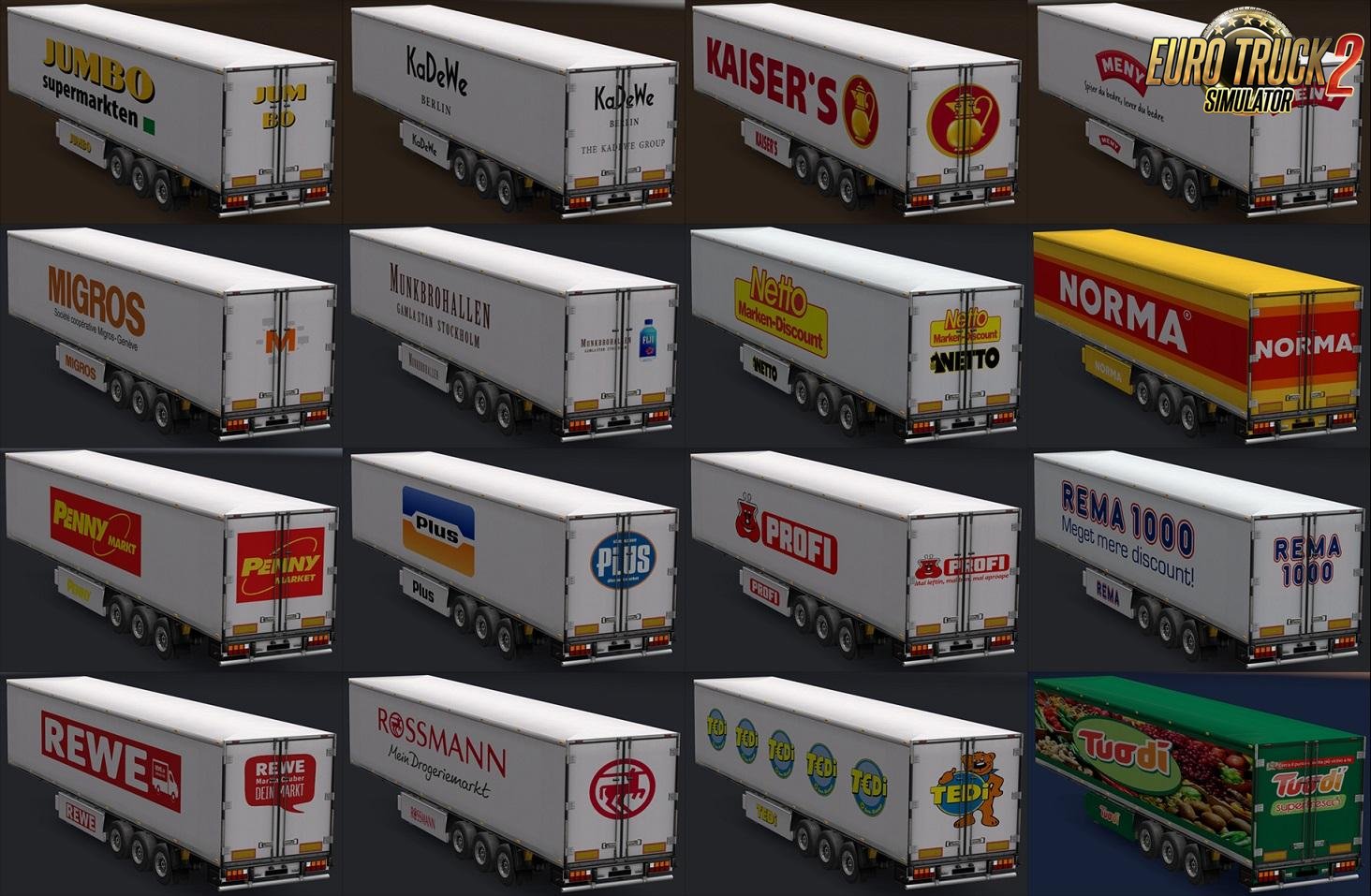 European Supermarket Trailers for Ets2