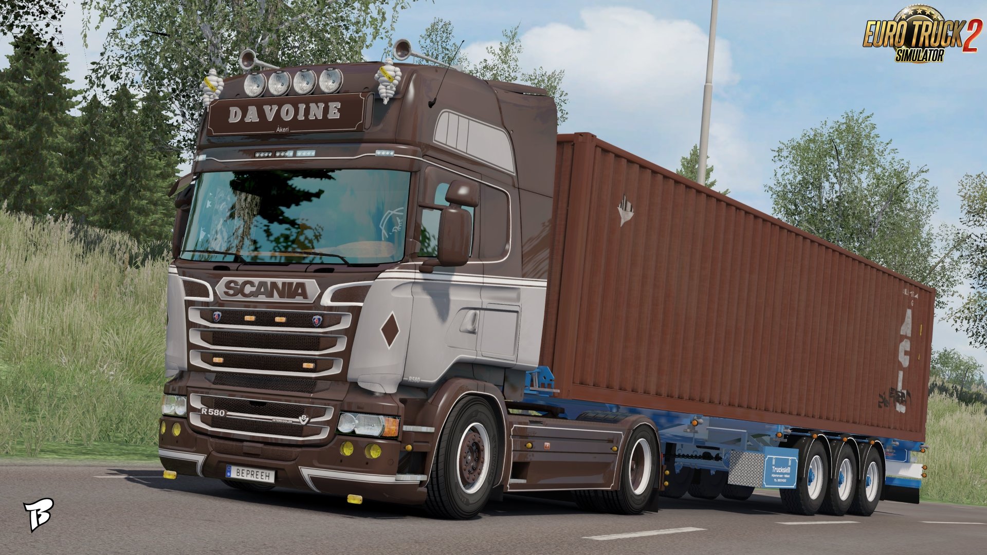 Davoine Transport Skin for Scania RJL v1.0 by Bepreeh (1.31.x)