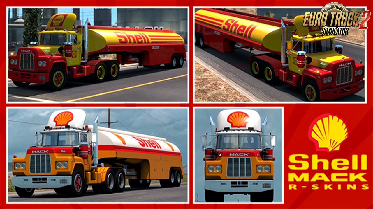 Shell Mack R Series Skins for Ats and Ets2