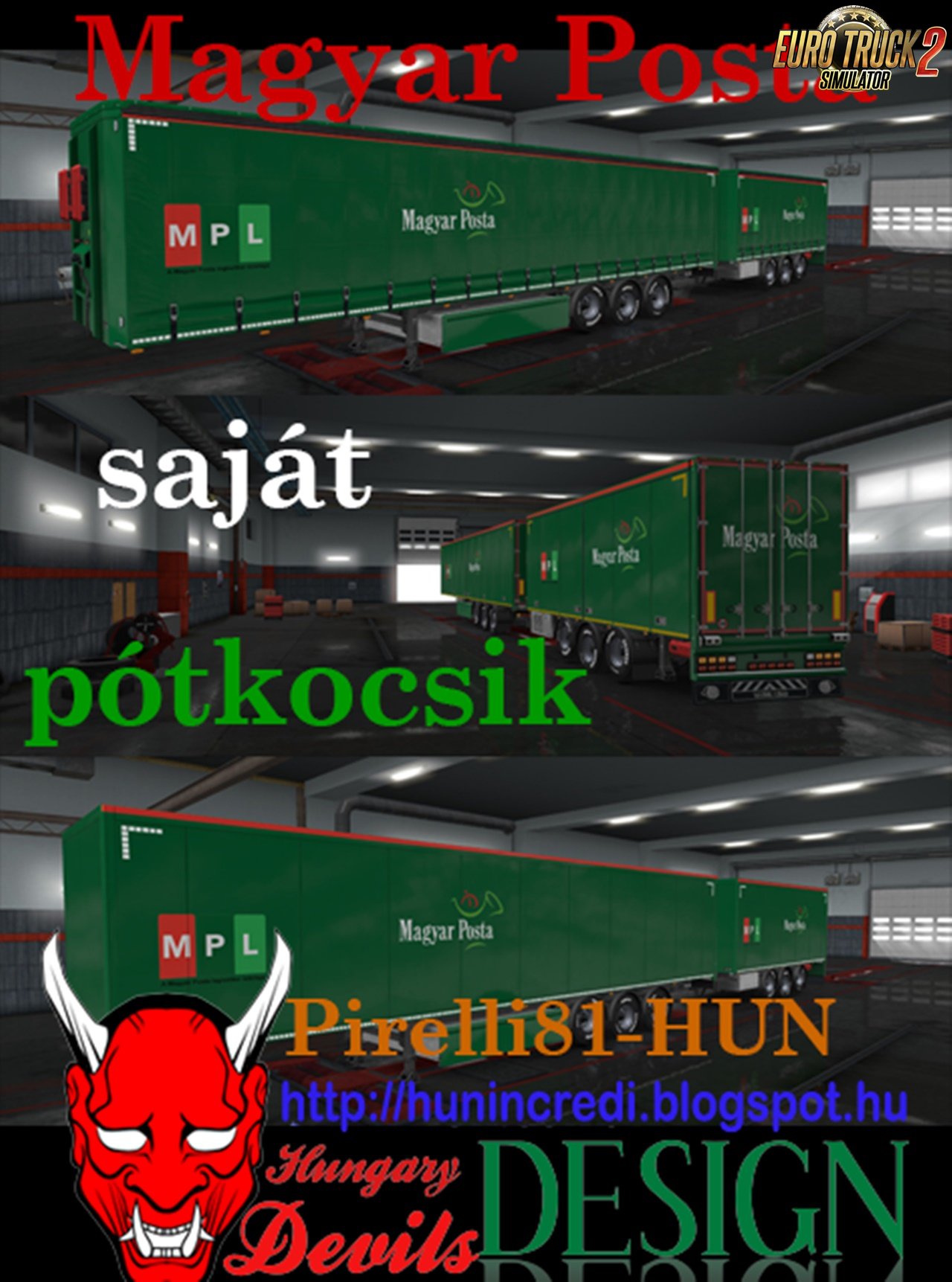 Hungary Post owned Trailers Skin by Pirelli81-HUN