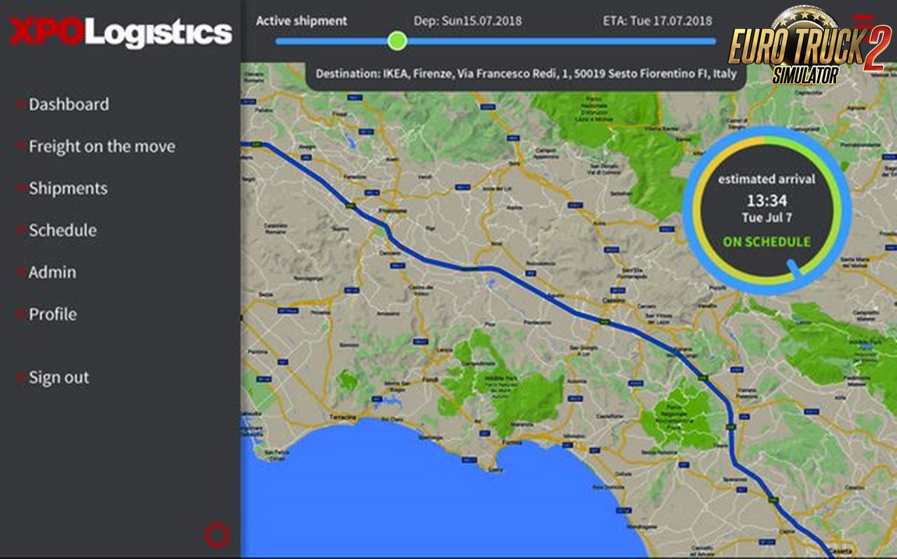 Alternative screen for SiSL's custom tablet in Ets2