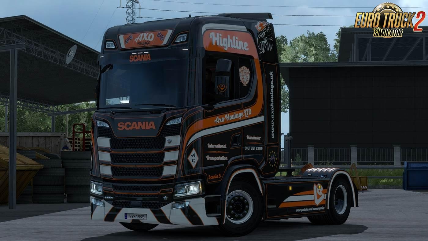 Axo Haulage LTD Skin For Scania S + Trailer v1.0 (1.33.x)