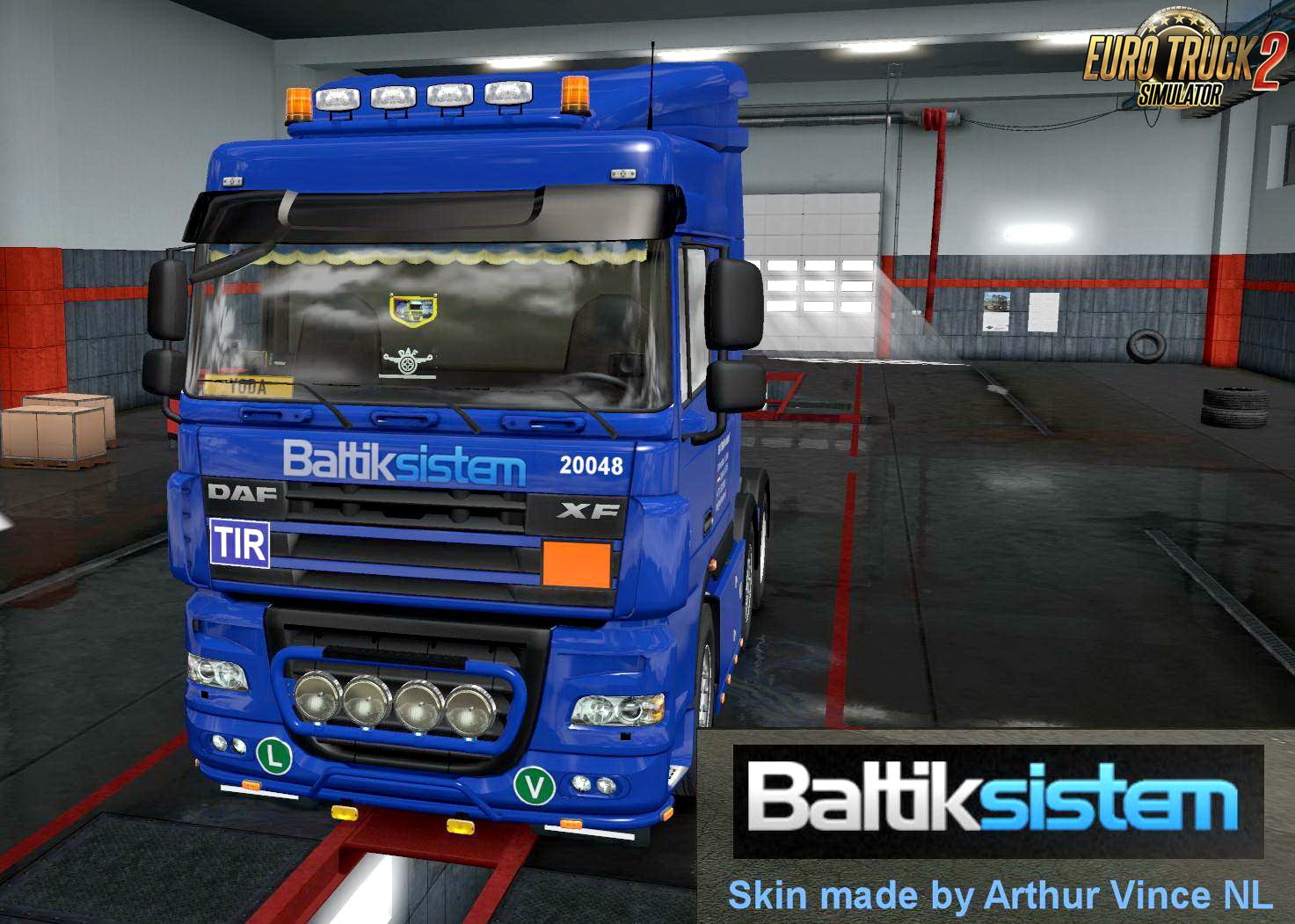 Baltik Sistem Skin for DAF XF 105 v1.2 by Arthur Vince NL (1.33.x)