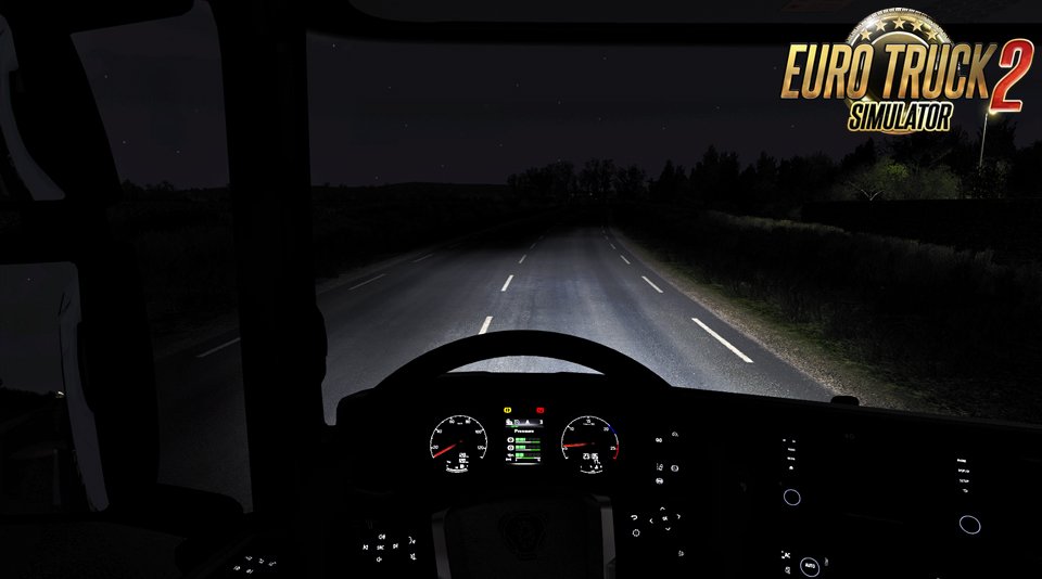Realistic Headlight Beam Pattern v2.1 mod for Ets2