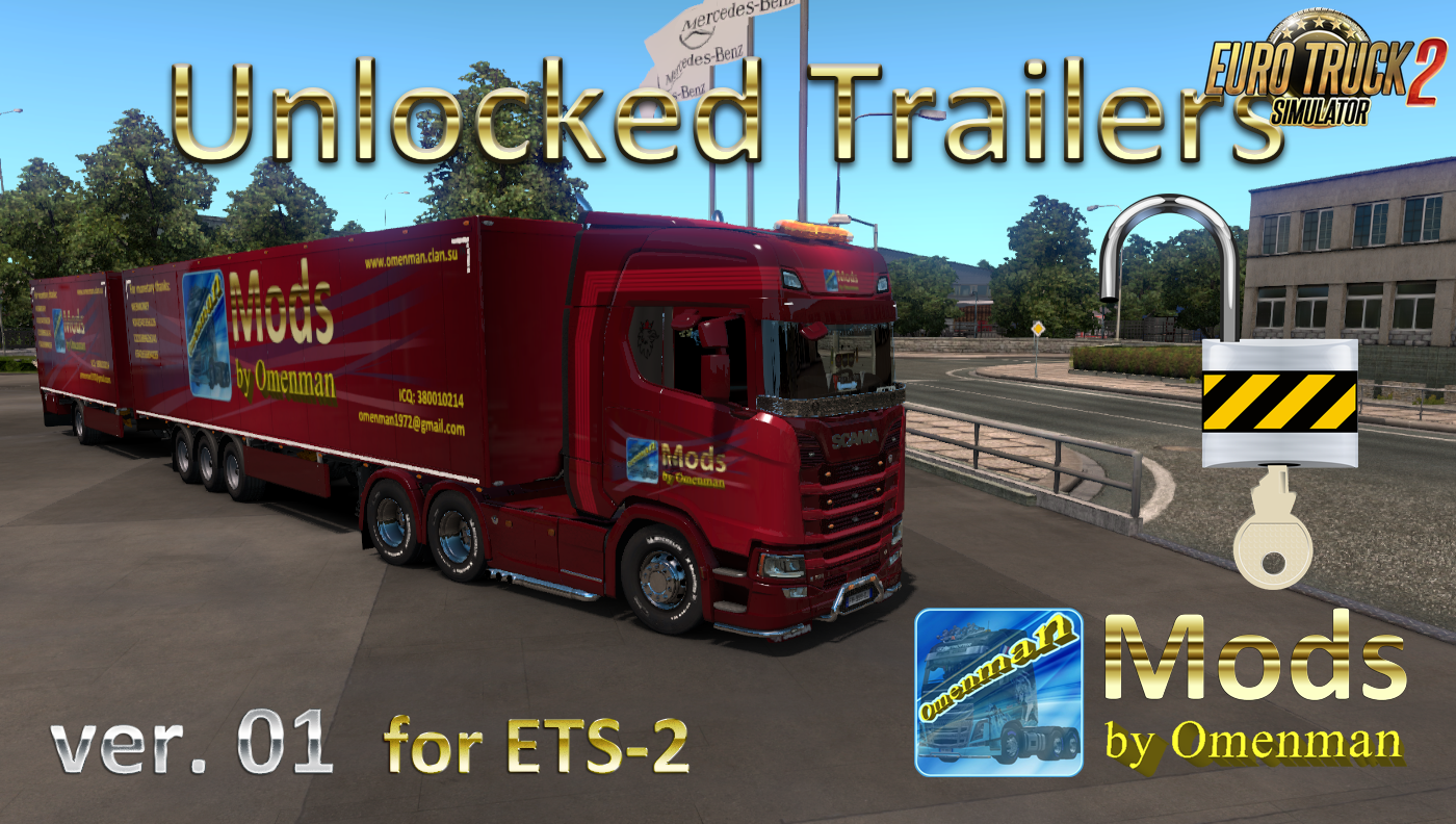 Unlocked Trailers v.01 for Ets2 [1.33.x]