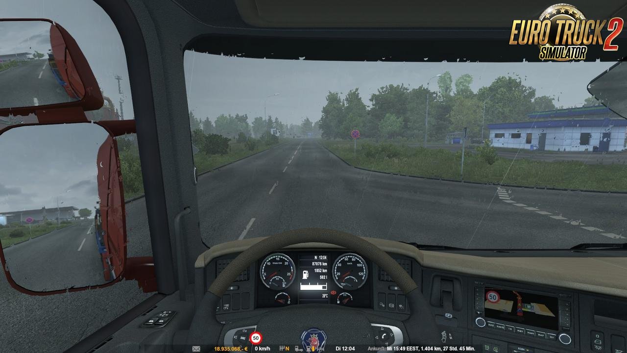 Enlarged speed limit sign for Ets2