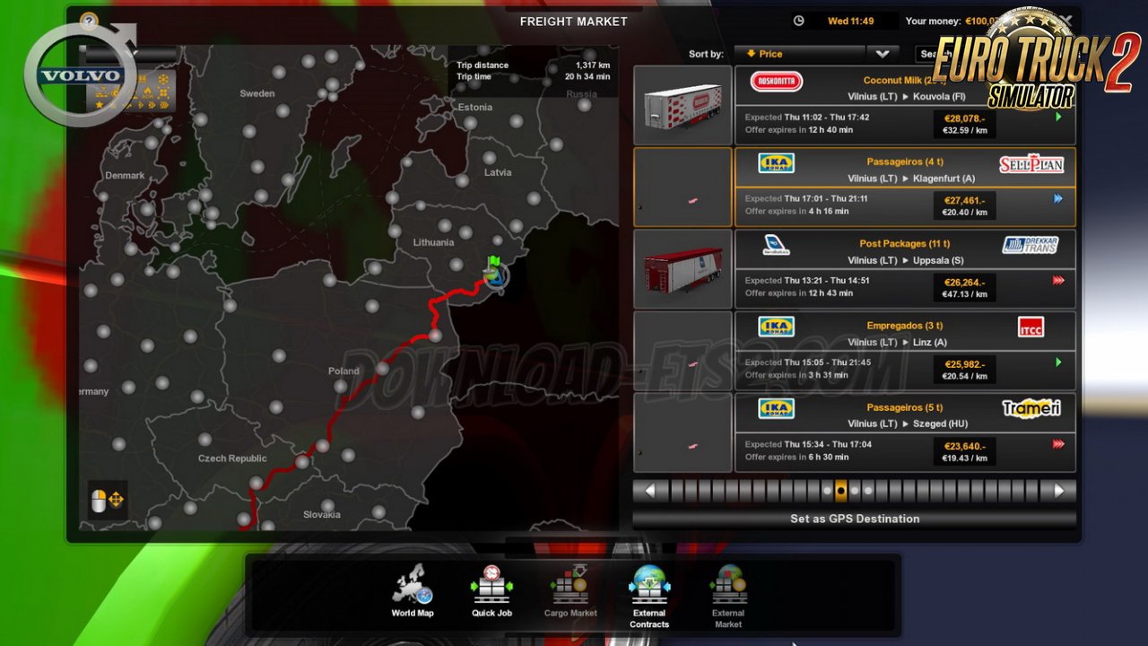 Bus Volvo G7 1800DD 6x2 + Passengers Mod v1.0 (1.35.x)