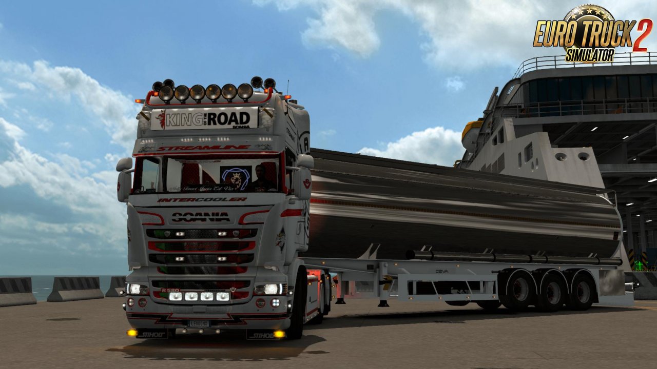 Scania Streamline WhiteRedBlack Skin (1.35.x)