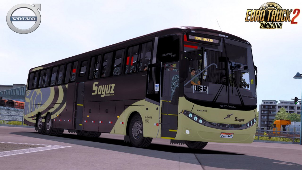 Bus Volvo Comil Campione 6×2 + Interior v1.0 (1.35.x)
