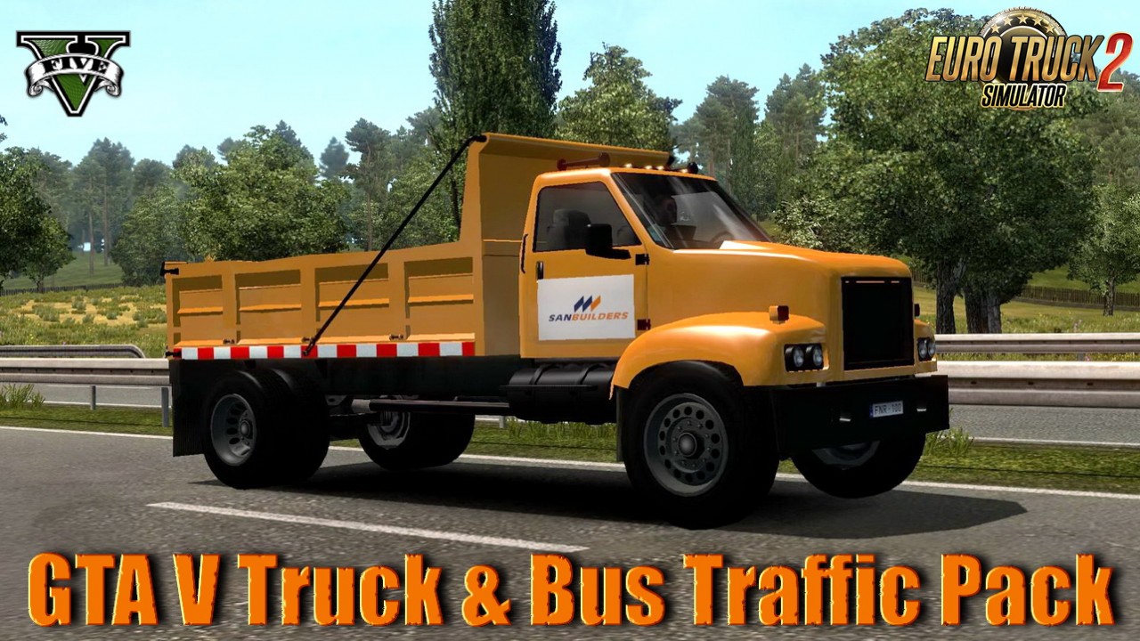 GTA V Truck & Bus Traffic Pack v1.0 (1.37.x)