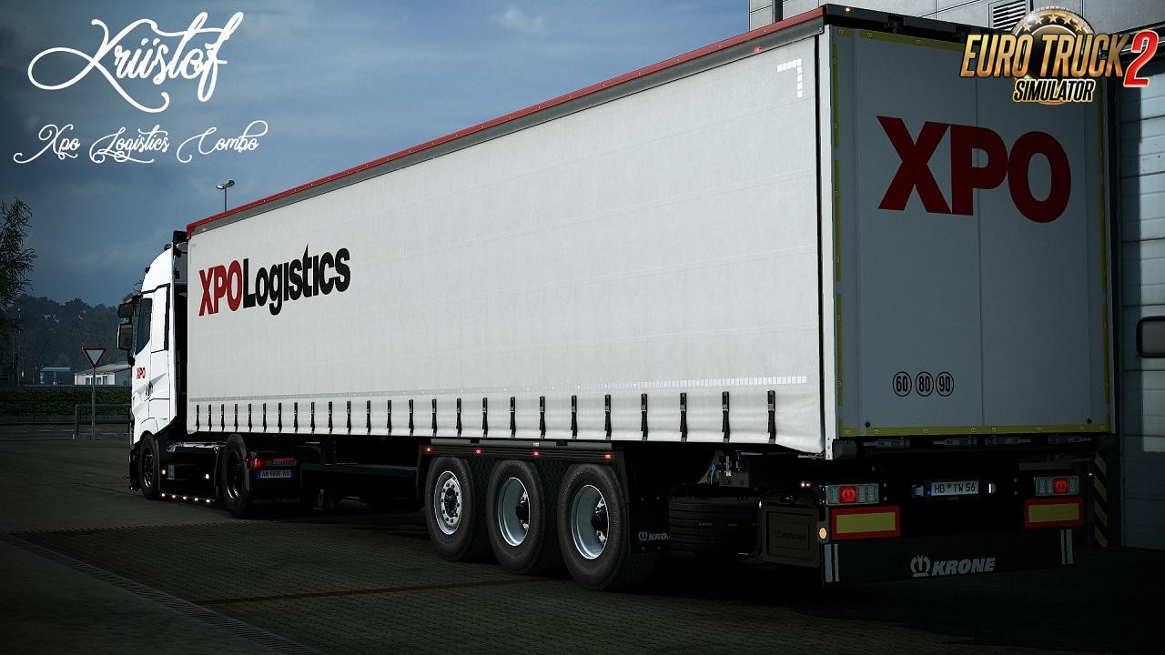 Combo XPO Logistics Skin for Renault Range T + Trailer v1.0