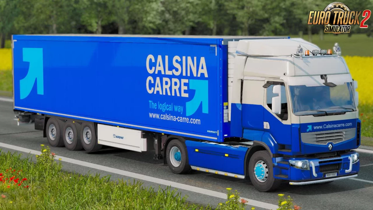 Calsina Carre Skin for Renault + Trailer v1.0 (1.36.x)