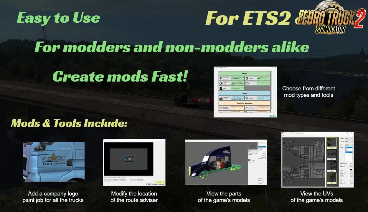 Bens Easy Modding for ATS and ETS2 games v1.39.2.1 (1.39.x)
