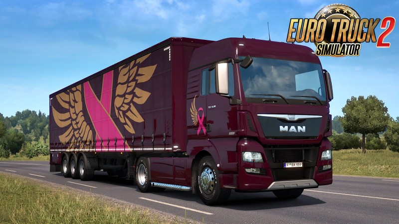 Pink Ribbon Charity Pack Skins for ETS2