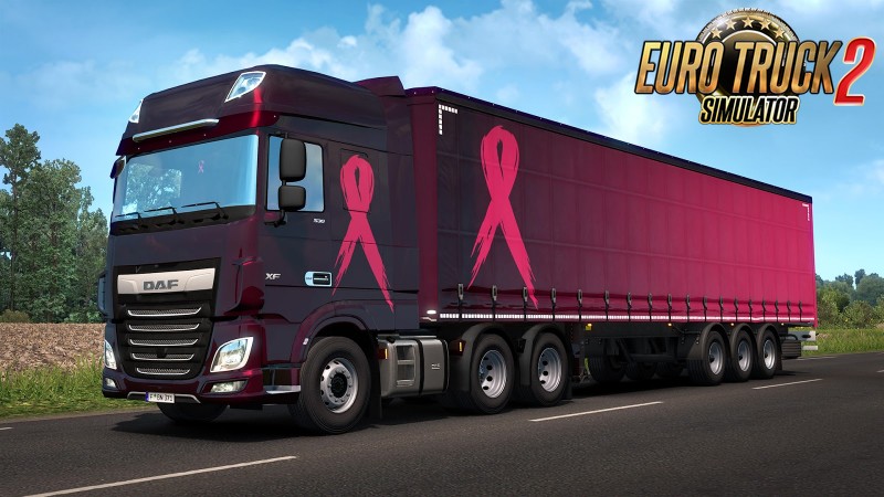 Pink Ribbon Charity Pack Skins for ETS2
