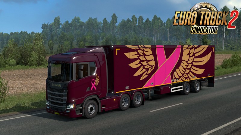 Pink Ribbon Charity Pack Skins for ETS2