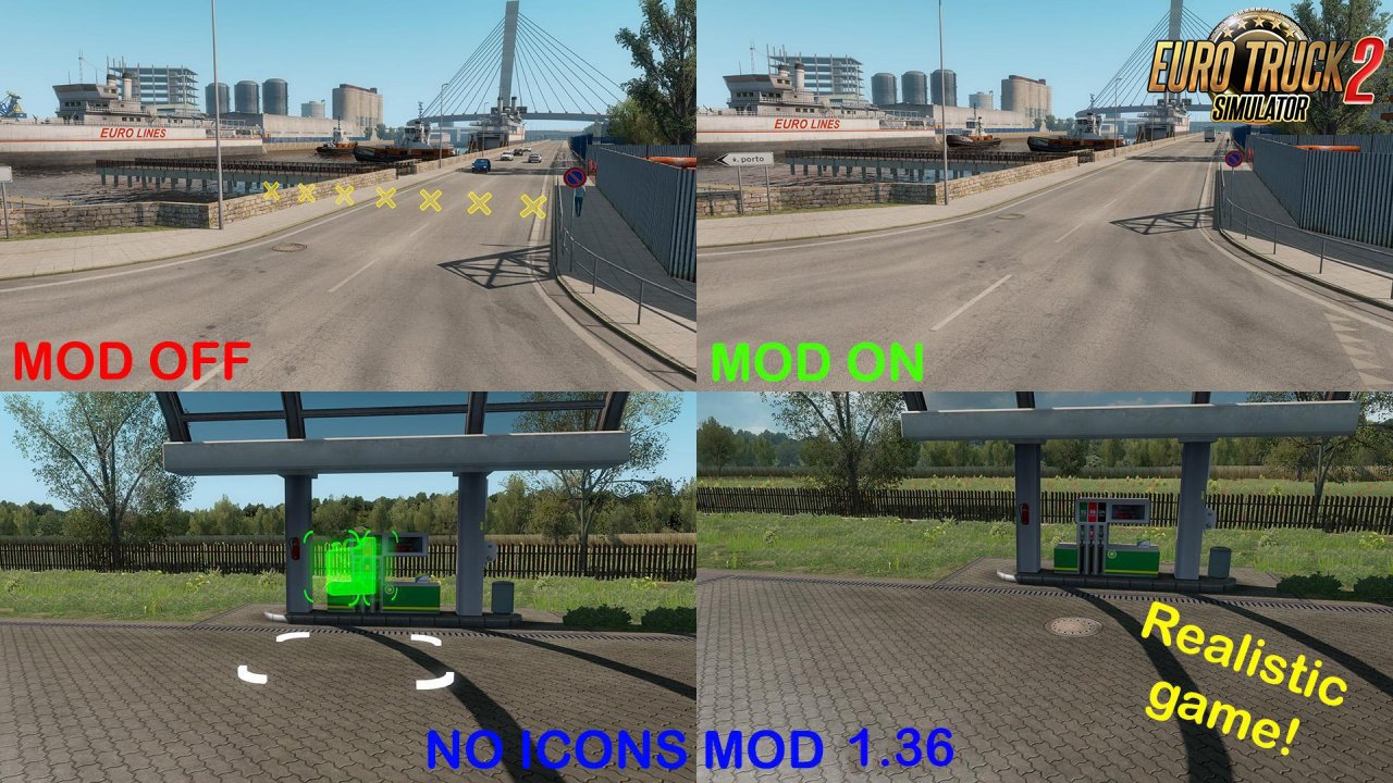 No Icons Mod (REALISTIC GAME) 1.36.x+Dx11