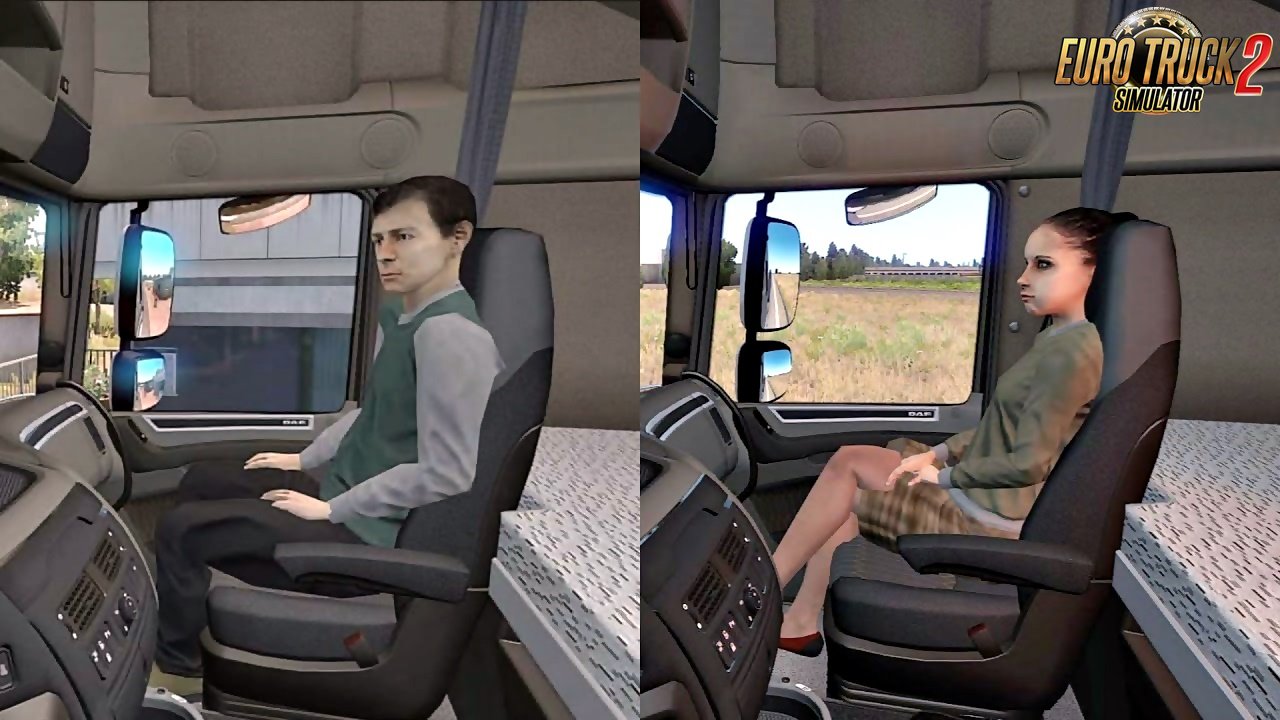 Animated passengers in truck v2.1 (1.36.x)