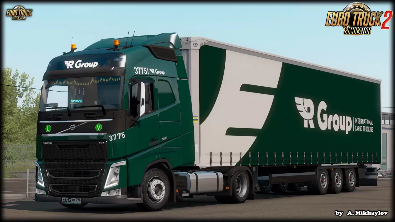 R Group Combo Skin for Volvo FH4 + Trailer v1.0 (1.36.x)