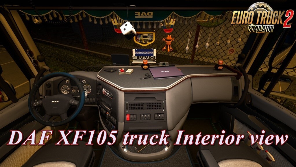 DAF XF105 truck Interior view v1.0