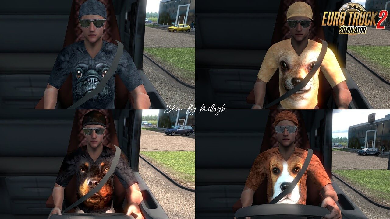 Dog T Shirt Skin Pack 1 For Driver by Millsyb